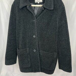 Women's Black Teddy Coat